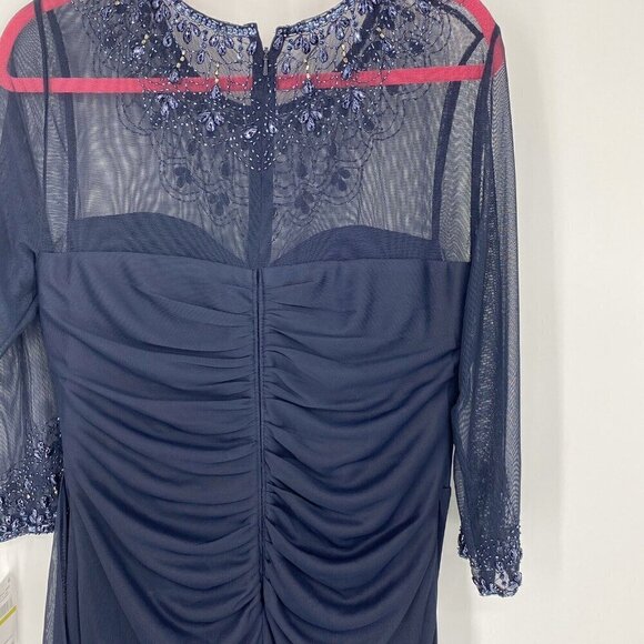 NWOT Alex Evenings Women's Long A-Line Sweetheart Neck Rhinestone Beaded Size 12 - Picture 9 of 10